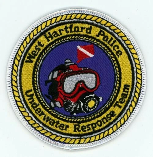 PARCHE DE HOMBRO DE BUCEO CONNECTICUT CT WEST HARTFORD POLICÍA EQUIPO RESPUESTA SUBMARINA Foto 1 de 1
