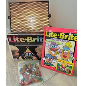 Lite Brite Vintage Toy w/ Mr. Potato Head Refill Pegs Light Up Retro - Picture 1 of 8