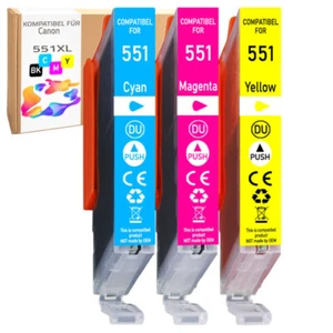 3 cartuchos de tinta COLOR XL con chip y nivel para Canon Pixma iP7200 MG5400 - Imagen 1 de 6