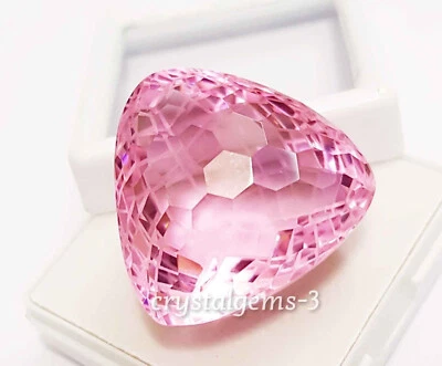 95 Ct Color Change Alexandrite Football Carving Shipping Trillion Loose Gemstone - Image 1 of 4