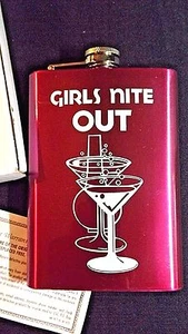 FRASCO 8 OZ "GIRLS NITE OUT" ACERO INOXIDABLE PÚRPURA CLARO - CAJA ORIGINAL E INST - Imagen 1 de 9