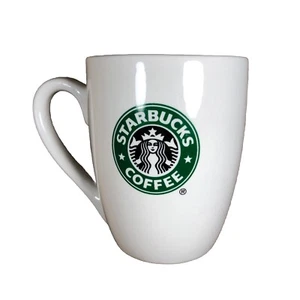 Starbucks Weiß Grün Meerjungfrau Logo Kaffeebecher Tasse 10 oz 2007 Doppelseitig - Bild 1 von 7