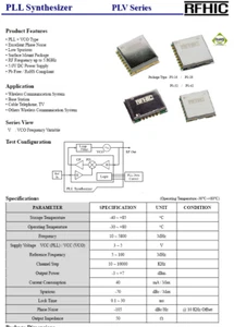 762.5MHz Frequency Synthesizer PLL Oscillator internal LMX2326 and VCO RFHIC - Foto 1 di 4