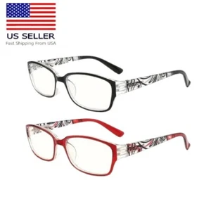 Reading Glasses Blue Light Blocking Spring Hinges 2 Piece Set Strength +2.50 - Picture 1 of 6
