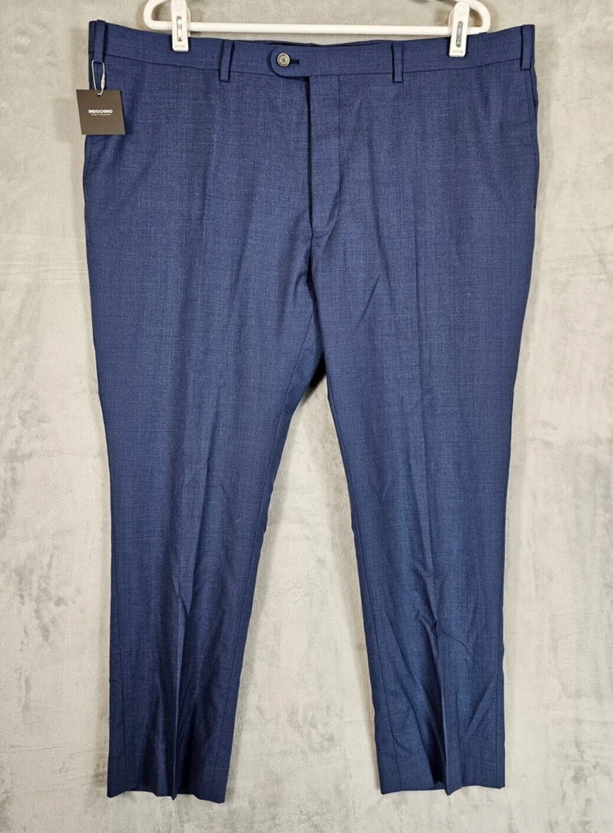 パンツ 60's Blue&Black Chambray Wool Slacks パンツ 60's Blue&Black Chambray Wool Slacks Dark Chambray Wide Leg