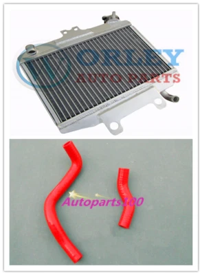 Radiador de aluminio CR250 CR250R 2 tiempos 1997-1999 para Honda + manguera de silicona roja Foto 1 de 4