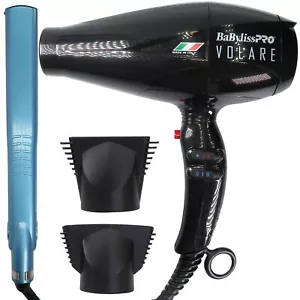 BaByliss Pro Volare Nano Titanium Hair Dryer with Dual Ionic 1¼" Flat Iron - Picture 1 of 10