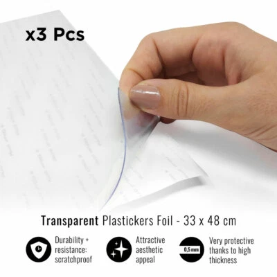 Klebefolie Und Schutzfolie Crystal Transparent 34 x 48 cm, 3 Stück - Bild 1 von 4
