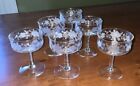 Set Of 6 Vintage Monongah Glass Secretaries Primrose Champagne Sherbet Glasses