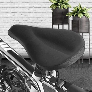 Soft Pad Comfortable Bicycle Seat Wide Saddle Cover Stationary Bikes Gel Cushion - Picture 1 of 15