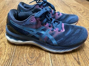 Size 7 Asics Womens Gel Nimbus 23 1012A885 Blue Running Shoes Sneakers🔥🔥 - Picture 1 of 8