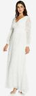 Adrianna Papell Nwt Women's Chiffon Dress $179 White Sz 4