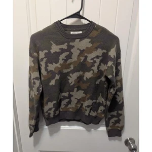 Melrose and Market Camo Sweater Girls L (10/12) Crew Neck Soft 100% Cotton - Picture 1 of 5