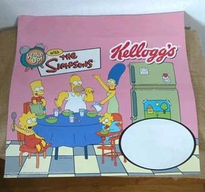 2002 Wake Up With The Simpsons Kellogg's Cardboard Display Sign 20" X 19" - Picture 1 of 9