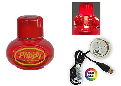 Gracemate Poppy Cherry Air Freshener &LED USB & free Viking hat - Image 1 of 4