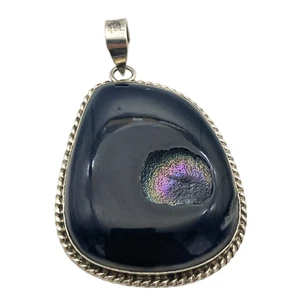 Sterling Silver Rainbow Agate Pendant - Picture 1 of 4