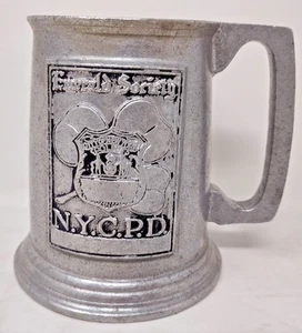 Tasse tasse pierre étain NYPD NYCPD Emerald Society vintage irlandais - Photo 1/7