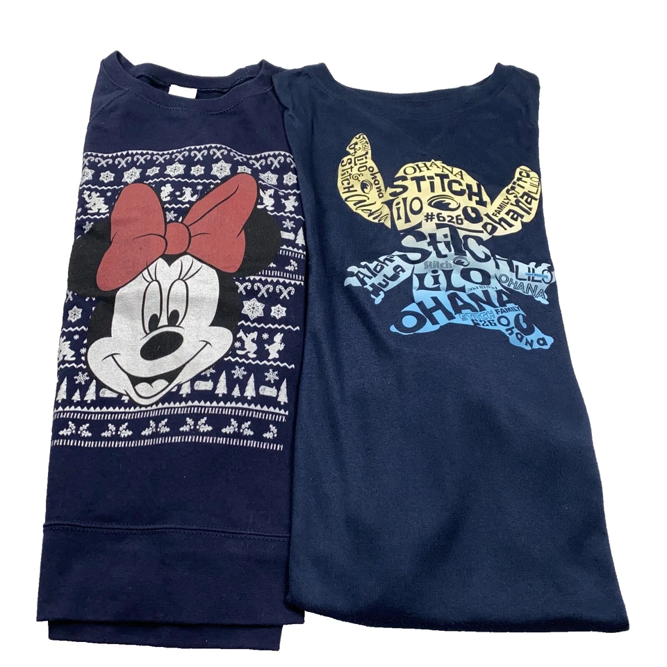 Lote de 2 Camisas para Dormir Disney para Mujer Lilo & Stitch y Top Minnie Mouse Talla S Azul Foto 1 de 4