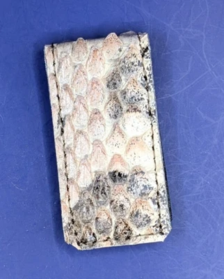 Real Canebrake (madera) serpiente de cascabel piel de serpiente exótico magnético clip de dinero #126 Foto 1 de 4