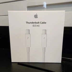 Apple Thunderbolt Cable .5M 1.6ft White MD862LL/A A1410 OEM Authentic Genuine - Afbeelding 1 van 1