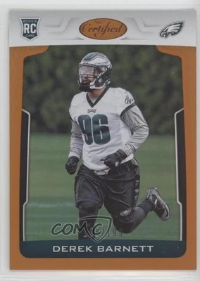 2017 Certified Rookies Mirror Orange /199 Derek Barnett #155 Rookie RC - Image 1 of 2