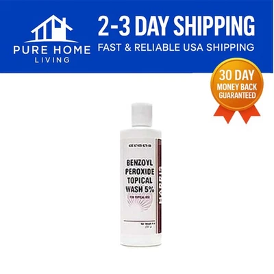 Harris Pharma 5% peróxido de benzoíla lavagem acne - Fórmula suave para pele propensa a acne - Imagem 1 de 2