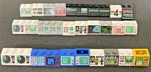Lego Lote de 30 Ladrillos Inclinados con Patrón Impreso Panel de Control Espacio Computadora - Imagen 1 de 17
