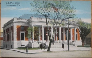 Postkarte 1910: US Post Office - Portsmouth, Virginia VA - Bild 1 von 1