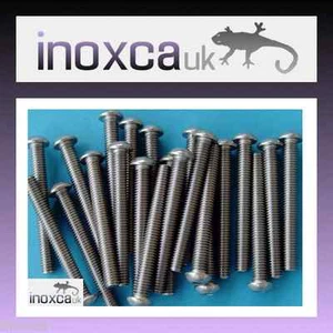 20 STAINLESS STEEL M6 X 50 BUTTON HEAD HEX HEXAGON SOCKET ALLEN BOLT A2 -70 304 - Bild 1 von 2