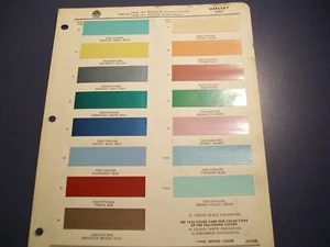 1957 Mercury car colors Paint Chips set -Ditzler - Picture 1 of 2