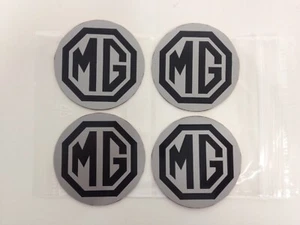 ZR, ZS ZT Alloy Wheel Centre Caps Logo Badges 45mm Emblem for MG Black Silver - Picture 1 of 10