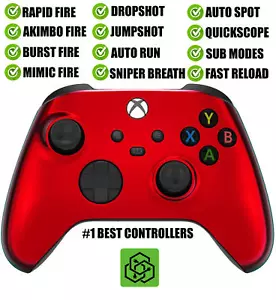 Red Chrome Silent Modz Rapid Fire Modded Controller for Xbox Series X S - Picture 1 of 1