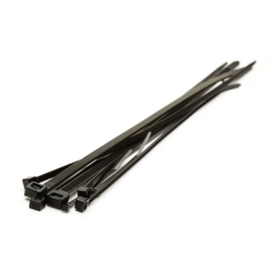 ALM ELECTRICAL SOLUTIONS Nylon Cable Ties Black - Various Lengths & Widths - Cable Tie Wraps Zip Ties