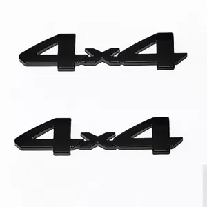 2pc Fits TUNDRA TACOMA TRD PRO 4X4 GLOSS BLACK PAINTED EMBLEM For TOYOTA - Foto 1 di 3