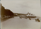 France, Nice. Promenade des Anglais, 1904 Vintage citrate print.  Tirage citra