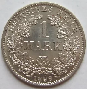 Coin German Empire Empire 1 Mark 1899 F in Uncirculated from EA - Picture 1 of 2