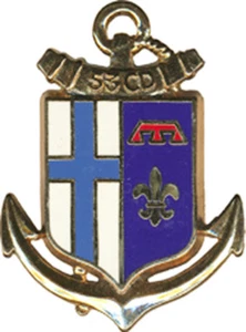 53° Compagnie Divisionnaire, sigle CD, dos lisse, 2 pontets, Drago 2802 (E104) - Picture 1 of 2