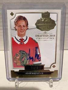 2019-20 Upper Deck The Cup Adam Boqvist Rookie Class of 2020 Auto - 70/75 🔥🔥🔥