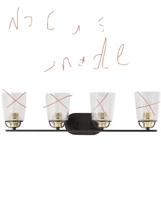 Progress Lighting Inspiration Collection 4Antique Bronze Bath💡(No Glass Shades) - Image 1 of 3