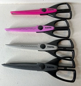 X-Acto Decorative Edge Scrapbooking Scissors Stainless Steel Blades Set of 4 - Picture 1 of 1