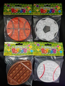4 PK Pop It Sports Bubble Poppers Fidget Toy Sensory Stress Relief Play Fun Kids - Picture 1 of 2