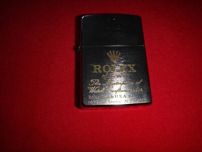 Jamais Frappé An 2021 Brossé Chrome Zippo Coupe Vent Briquet Rolex Montre Logo - Photo 1/4