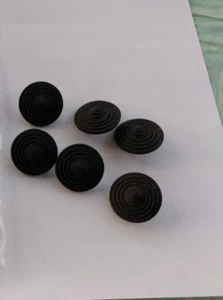 6 BOTONES DE VÁSTAGO VINTAGE 1/1/8 CUERDA MATE NEGRO BL21 - Imagen 1 de 4