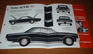 1964 PONTIAC GTO SPEC SHEET BROCHURE POSTER SPECS INFO 64 389 LE MANS - Picture 1 of 1