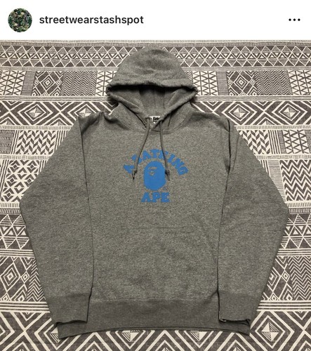 A BATHING APE (BAPE) Felpa con cappuccio pullover logo A Bathing Ape Bape College taglia S