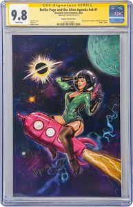 Bettie Page and the Alien Agenda #v6 #1 Dynamite CGC SS 9.8 Suspiria Firmada - Imagen 1 de 2