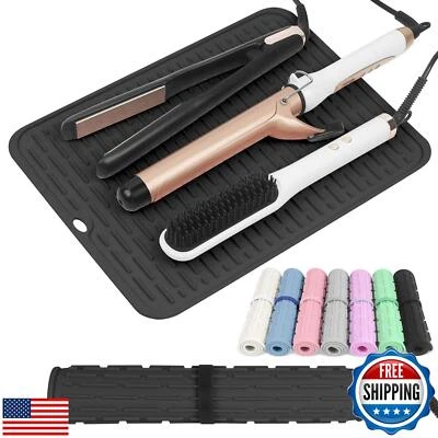 AMIJEAL Oversize Silicone Heat Resistant Mat for Hair Tools, Curling Iron Mat - Image 1 of 4