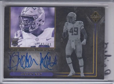 ARDEN KEY 2018 Panini Majestic Rookie Autograph Gold #148 RC 42/99 LSU - Image 1 of 2