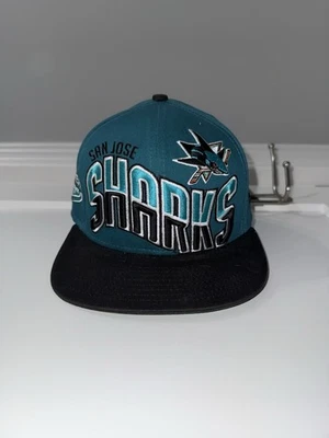San Jose Sharks NHL Snapback Hat Cap New Era Western Conference Patch Big Logo  - Image 1 of 4