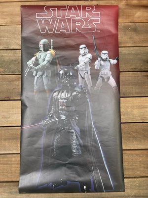 VINYL STAR WARS POSTER 41x21.5 DARTH VADER BOBA FETT STORM TROOPERS LUCAS FILM - Image 1 of 4